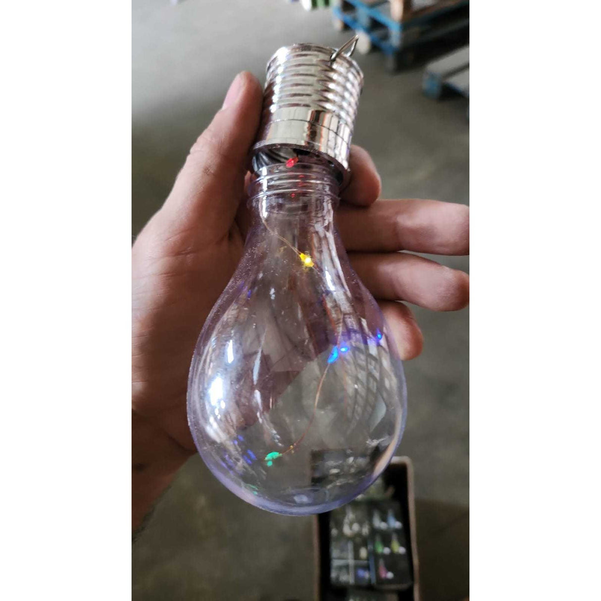 Lampa Solara LED, Vivimall, Model Bec, pentru Exterior, IP65, Lumina Multicolora, Transparent - vivimall.ro