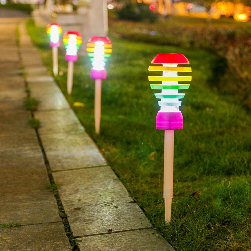 Lampa solara LED design modern pentru gradina Vivimall, inaltime 45 cm, 2 moduri de utilizare, 45 x 10 cm, material sticla si ABS, 2V, ABS, 600mAh, alb cald si alb rece, mulicolor - vivimall.ro