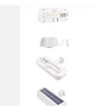 Lampa Solara Led Dreptunghiulara Pentru Perete, 18 X 7 Cm, Senzor Miscare, 6V, Abs, 2200Mah, Rezistent La Apa, Culoare Lumina Alb Rece, Alb - vivimall.ro
