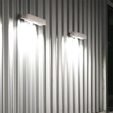 Lampa Solara Led Dreptunghiulara Pentru Perete, 18 X 7 Cm, Senzor Miscare, 6V, Abs, 2200Mah, Rezistent La Apa, Culoare Lumina Alb Rece, Alb - vivimall.ro