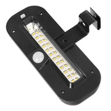 Lampa Solara Led Dreptunghiulara Pentru Perete, 18 X 7 Cm, Senzor Miscare, 6V, Abs, 2200Mah, Rezistent La Apa, Culoare Alb Rece, Suport Negru - vivimall.ro