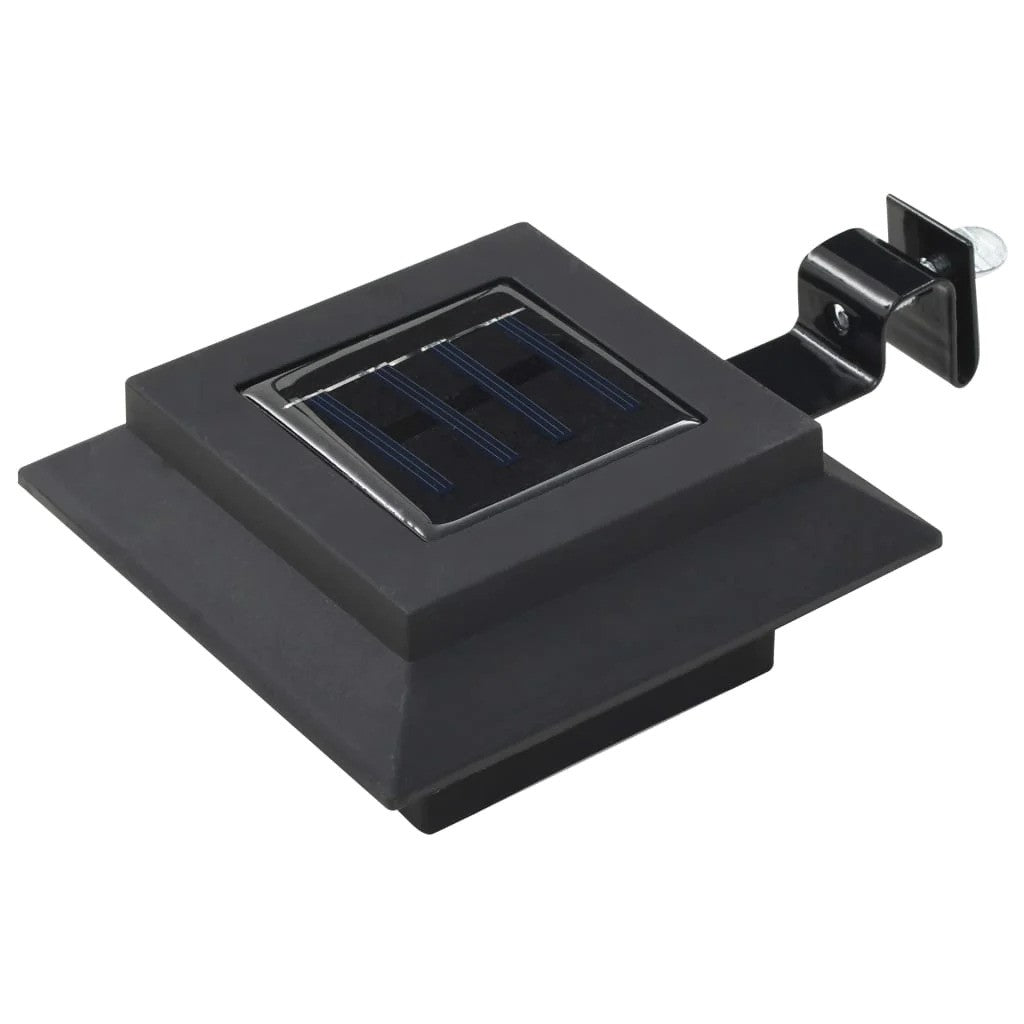 Соларна LED лампа за градина/стълбища/парапети 3.7V, Abs, 1200Mah, 12 Smd LED диода, светлина, черен корпус