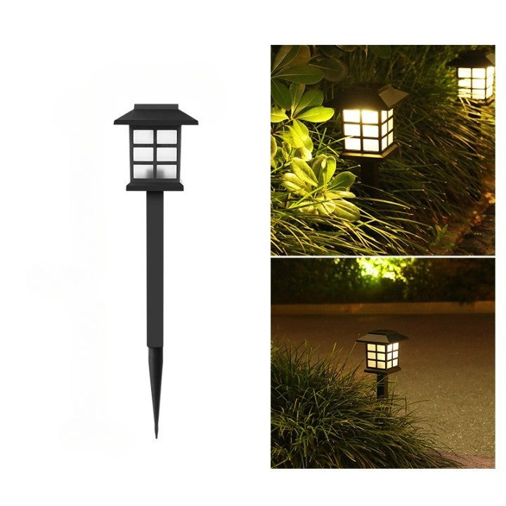 Set 2 Lampa solara Led pentru gradina, Tip felinar, Vivimall, Alb cald - vivimall.ro