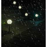 Lampa solara LED, Sferica, Tip Glob Vivimall, Diametru 10 cm, Alb cald - vivimall.ro