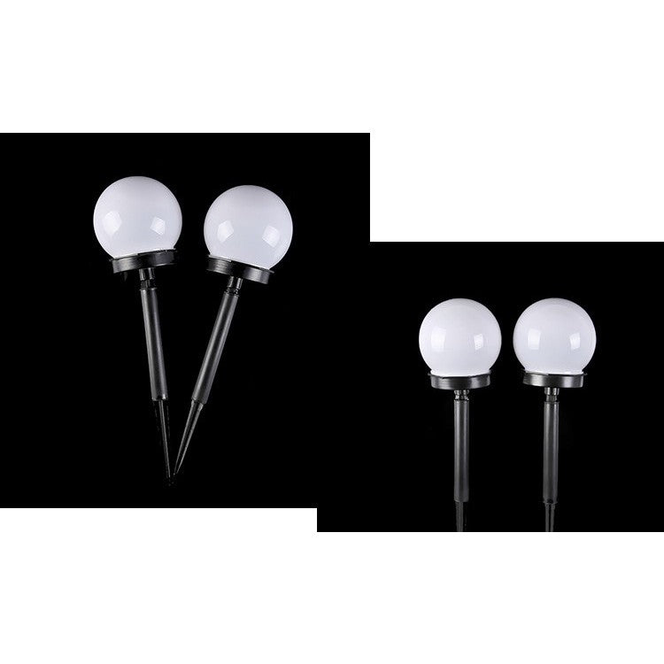 Lampa solara LED, Sferica, Tip Glob Vivimall, Diametru 10 cm, Alb cald - vivimall.ro