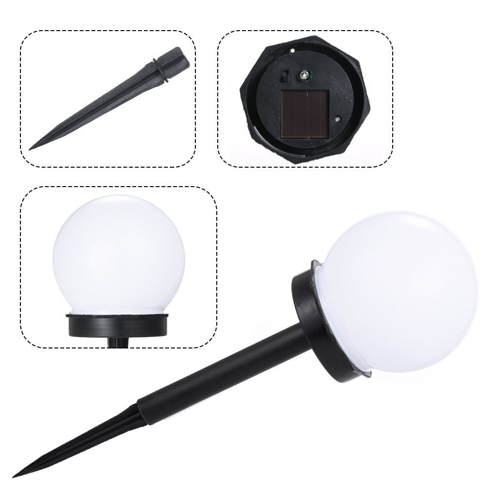 Lampa Solara Led, Sferica, Tip Glob, Diametru 10 Cm, Alb Cald - vivimall.ro