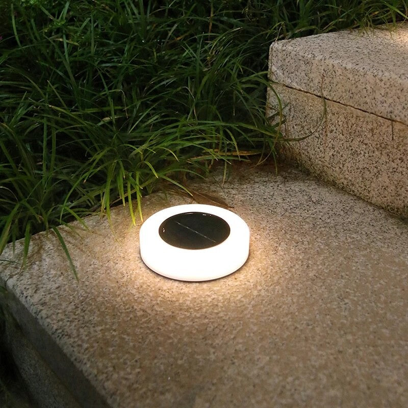 Lampa Solara Led, Sub Forma De Cerc, Pentru Gazon Sau Gradina, Rezistenta La Apa, Alb Rece - vivimall.ro