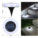 Lampa Solara Led, Sub Forma De Cerc, Pentru Gazon Sau Gradina, Rezistenta La Apa, Alb Rece - vivimall.ro