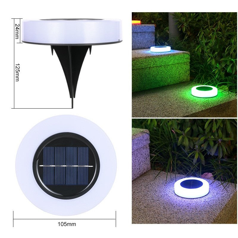 Lampa Solara Led, Sub Forma De Cerc, Pentru Gazon Sau Gradina, Rezistenta La Apa, Multicolor - vivimall.ro