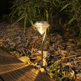 Lampa Solara Led Tip Diamant Pentru Gradina, Inaltime 30 Cm, 2V, Abs, 600Mah, Alb Cald - vivimall.ro