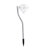 Lampa Solara Led Tip Diamant Pentru Gradina, Inaltime 30 Cm, 2V, Abs, 600Mah, Alb Cald - vivimall.ro