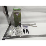 Lampa solara LED tip Diamant pentru gradina Vivimall, inaltime 30 cm, 2V, ABS, 600mAh, alb rece - vivimall.ro