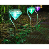 Lampa Solara Led Tip Diamant Pentru Gradina, Inaltime 30 Cm, 2V, Abs, 600Mah, Multicolor - vivimall.ro