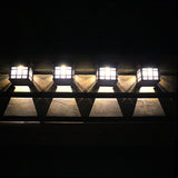 Lampa solara LED tip Felinar pentru perete Vivimall, 11.5 x 8.3cm, 1.2V, ABS, 400mAh, alb cald - vivimall.ro