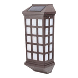 Lampa solara LED tip Felinar pentru perete Vivimall, 23 x 9 cm, 1.2V, ABS, 600mAh, rezistent la apa, alb rece - vivimall.ro