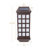 Lampa Solara Led Tip Felinar Pentru Perete, 23 X 9 Cm, 1.2V, Abs, 600Mah, Rezistent La Apa, Alb Cald - vivimall.ro