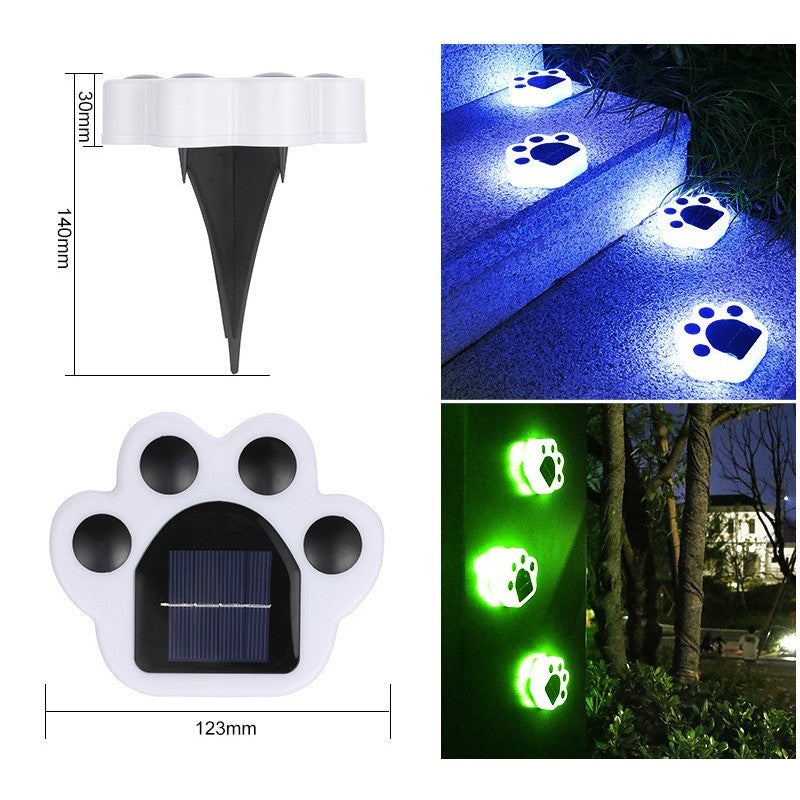 Lampa solara LED, Tip laba de urs, pentru gazon sau gradina, Rezistenta la apa, Vivimall, Multicolor - vivimall.ro