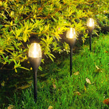 Lampa Solara Led Tip Pahar De Vin Pentru Gradina, Inaltime 37.5 Cm, Efect De Flacara, Material Pvc Si Abs, 2V, 200Mah, Alb Cald - vivimall.ro