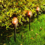 Lampa Solara Led Tip Pahar De Vin Pentru Gradina, Inaltime 37.5 Cm, Efect De Flacara, Material Pvc Si Abs, 2V, 200Mah, Multicolor - vivimall.ro