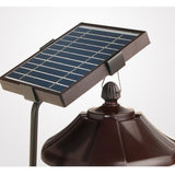 Lampa solara pentru gradina, anti-insecte, tantari, muste, UV, LED, material ABS, putere 5W, 1.2 V, autonomie 8 ore, 2 moduri de functionare, IP65, electric shock 380 volti, 30 x 19.5 cm, maro - vivimall.ro