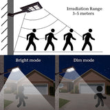 Lampa solara stradala Vivimall, cu suport de prindere si telecomanda, senzor de miscare si lumina, 96 LED-uri, IP65, ABS, 5AH, 100W, temperatura culoare 6500K, 37.8x18.8x5 cm, autonomie 10-12 ore, negru - vivimall.ro