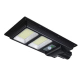 Lampa solara stradala Vivimall, cu suport de prindere si telecomanda, senzor de miscare si lumina, 96 LED-uri, IP65, ABS, 5AH, 100W, temperatura culoare 6500K, 37.8x18.8x5 cm, autonomie 10-12 ore, negru - vivimall.ro