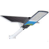 Lampa solara stradala Vivimall, IP66, senzor de lumina, 240 LED-uri SMD, 3200 lm, panou 35W, putere 400W, autonomie 12-16 ore, telecomanda, montare prin fixare, pentru strada sau gradina, finisaj mat, material ABS,  49 x 21 x 5.5 cm, gri - vivimall.ro