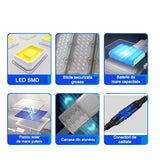 Lampa solara stradala Vivimall, pentru curte sau strada, cu doua grile, finisaj mat, rezistent la apa, montare prin fixare, senzor lumina, baterie de litiu, IP65, lumina rece, putere 300W, autonomie 10 ore, 51.5 x 21 cm, gri - vivimall.ro