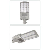 Lampa solara stradala Vivimall, pentru curte sau strada, cu trei grile, finisaj mat, rezistent la apa, montare prin fixare, senzor lumina, baterie de litiu, IP65, lumina rece, putere 1000W, autonomie 10 ore, 55 x 23 x 9 cm, gri