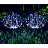 Lampa solara sub forma de artificii, 90 LED-uri, alb rece, Vivimall - vivimall.ro