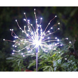 Lampa solara sub forma de artificii, 90 LED-uri, alb rece, Vivimall - vivimall.ro