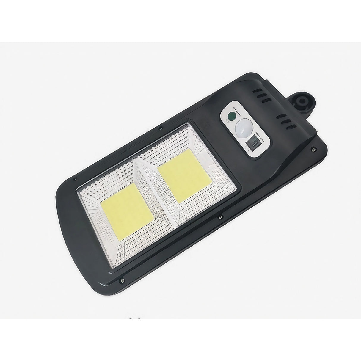 Lampa Stradala Solara, Cu Telecomanda, 36 Cm X 11.5 Cm, 108 Cob Led, 2592 Lumeni, 21.6 W - Echivalent 172 W Bec Incadescent, Ip65, Senzor De Miscare, Senzor De Lumina, 2 Grile, Alb Rece - vivimall.ro