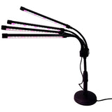 Lampa UV pentru cresterea plantelor, Vivimall, conectare la retea, 20W, 4 capete, 72 LED-uri, ajustabila pana la 66.5 cm, Lumina Alb Mov- - vivimall.ro