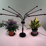 Lampa UV pentru cresterea plantelor, Vivimall, conectare la retea, 30W, 6 capete, 108 LED-uri, ajustabila pana la 68.5 cm, Lumina Alb Mov - vivimall.ro