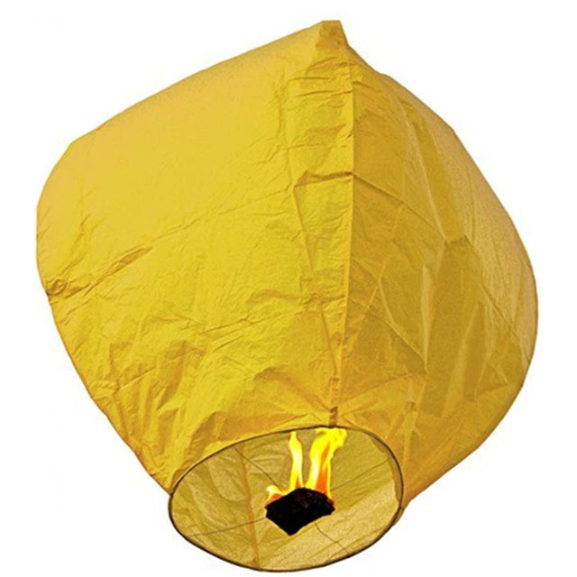 Lampion zburator, Vivimall, hartie biodegradabila, Galben - vivimall.ro