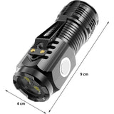 Фенерче с 3 LED ядра, USB зареждане, автономност 4-20 часа, максимален обхват 100-200 м, 5 W, скоба за окачване, магнитно дъно