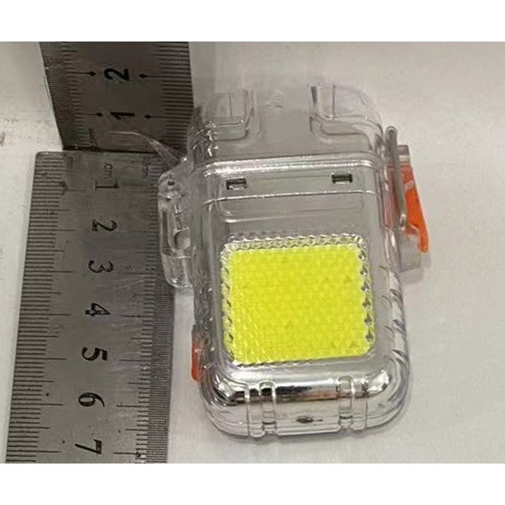 Lanterna Tip Breloc Cu Bricheta, Impermeabila, 3 Moduri Iluminare, 300 Mah, Incarcare Usb-C, Cob, Raza De Actiune 50 - 100 M