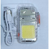 Lanterna Tip Breloc Cu Bricheta, Impermeabila, 3 Moduri Iluminare, 300 Mah, Incarcare Usb-C, Cob, Raza De Actiune 50 - 100 M