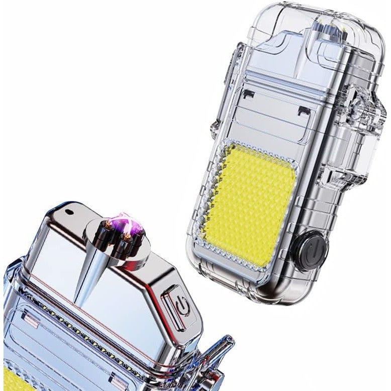 Lanterna Tip Breloc Cu Bricheta, Impermeabila, 3 Moduri Iluminare, 300 Mah, Incarcare Usb-C, Cob, Raza De Actiune 50 - 100 M