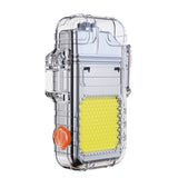 Lanterna Tip Breloc Cu Bricheta, Impermeabila, 3 Moduri Iluminare, 300 Mah, Incarcare Usb-C, Cob, Raza De Actiune 50 - 100 M