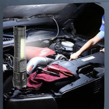 Lanterna LED  Vivimall P50 mare, Incarcare USB,  10W, 2 Surse de Lumina,  16 x 3.8 cm, Negru - vivimall.ro