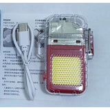 Lanterna Tip Breloc Cu Bricheta, Impermeabila, 3 Moduri Iluminare, 300 Mah, Incarcare Usb-C, Cob, Raza De Actiune 50 - 100 M