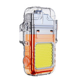 Lanterna Tip Breloc Cu Bricheta, Impermeabila, 3 Moduri Iluminare, 300 Mah, Incarcare Usb-C, Cob, Raza De Actiune 50 - 100 M