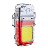 Lanterna Tip Breloc Cu Bricheta, Impermeabila, 3 Moduri Iluminare, 300 Mah, Incarcare Usb-C, Cob, Raza De Actiune 50 - 100 M