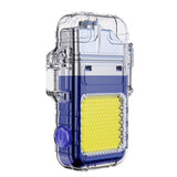 Lanterna Tip Breloc Cu Bricheta, Impermeabila, 3 Moduri Iluminare, 300 Mah, Incarcare Usb-C, Cob, Raza De Actiune 50 - 100 M