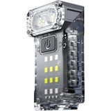 Lanterna UV LED Portabila, Vivimall, Incarcare USB Tip C, Raza 50 m, 5W, 3 Culori de Lumina, 1200 mAh, 8 x 2 x 4.2 cm, Transparent Fluorescent - vivimall.ro