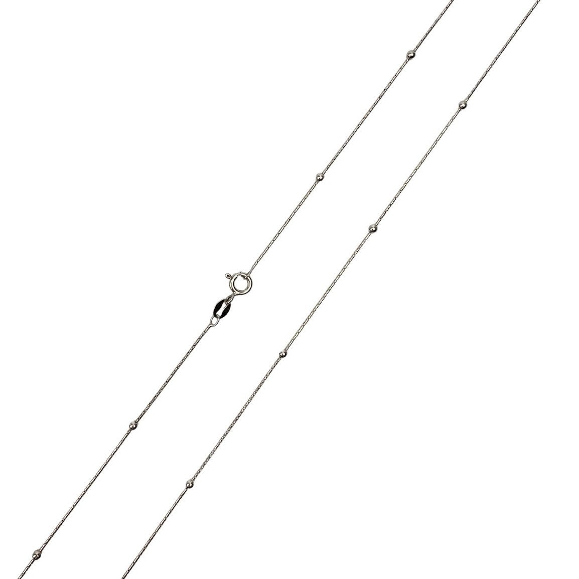 Lantisor Argint 925 Cu Bile Rodiat 60 Cm