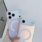 Husa Telefon, Vivimall, Compatibila iPhone 17 Pro Max, Model Cameleon, Magsafe, Schimbare Gradient de Culoare din Unghiuri Diferite, Multicolor - vivimall.ro