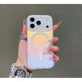 Husa Telefon, Vivimall, Compatibila iPhone 17 Pro, Model Cameleon, Magsafe, Schimbare Gradient de Culoare din Unghiuri Diferite, Multicolor - vivimall.ro