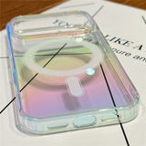 Husa Telefon, Vivimall, Compatibila iPhone 17 Air, Model Cameleon, Magsafe, Schimbare Gradient de Culoare din Unghiuri Diferite, Multicolor - vivimall.ro